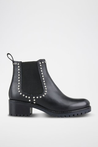 Bottines en cuir Kristen - Noir