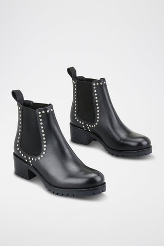 Bottines en cuir Kristen - Noir