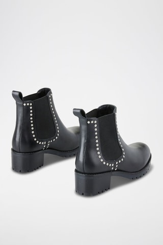 Bottines en cuir Kristen - Noir