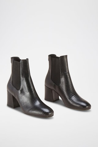 Bottines en cuir Lacado - Noir