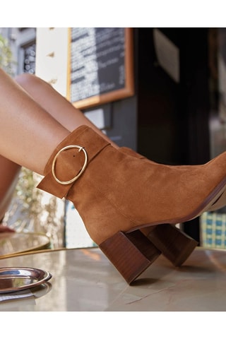 Bottines en nubuck Luci - Camel