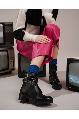Bottines en cuir Kavy - Noir