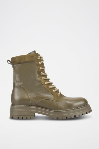Bottines en cuir Flory - Kaki