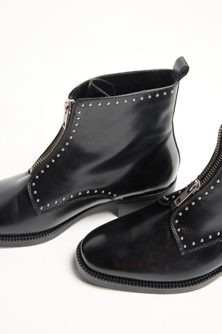 Bottines en cuir Erome - Noir