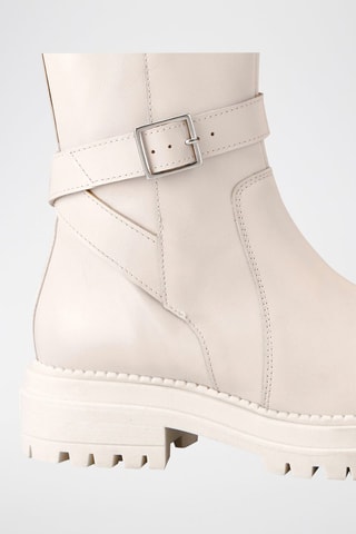 Bottines en cuir Faye - Crème