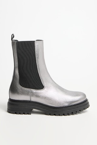 Bottines en cuir Felici - Argenté