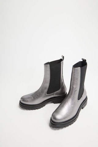 Bottines en cuir Felici - Argenté