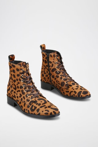 Bottines en cuir Fibi - Marron