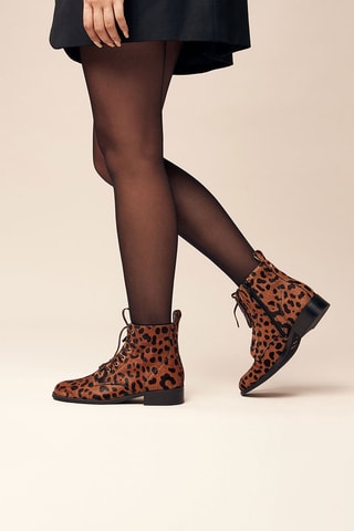 Bottines en cuir Fibi - Marron