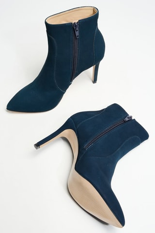 Bottines en cuir Zelma - Bleu marine