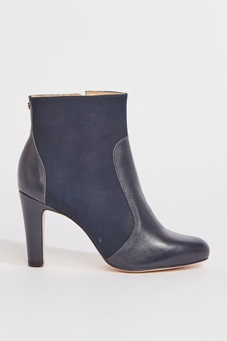 Bottines en cuir Zeloia - Bleu marine