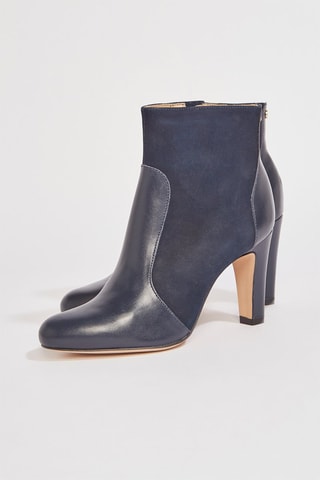 Bottines en cuir Zeloia - Bleu marine