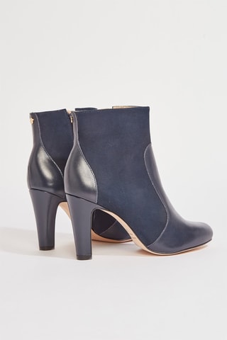 Bottines en cuir Zeloia - Bleu marine