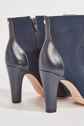 Bottines en cuir Zeloia - Bleu marine