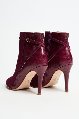 Bottines en cuir Zelene - Bordeaux