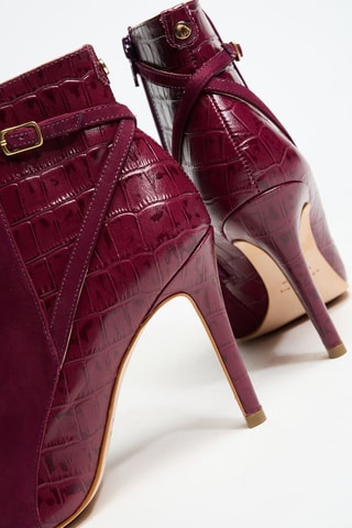 Bottines en cuir Zelene - Bordeaux