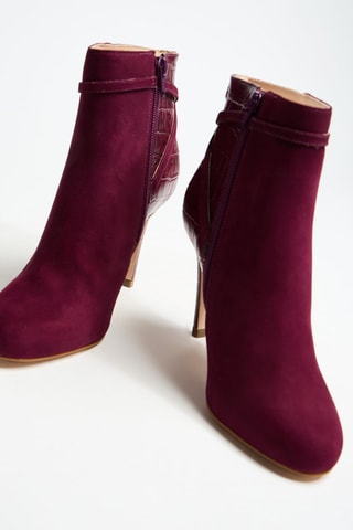 Bottines en cuir Zelene - Bordeaux