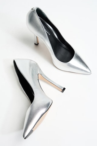 Escarpins en cuir Alea - Argenté