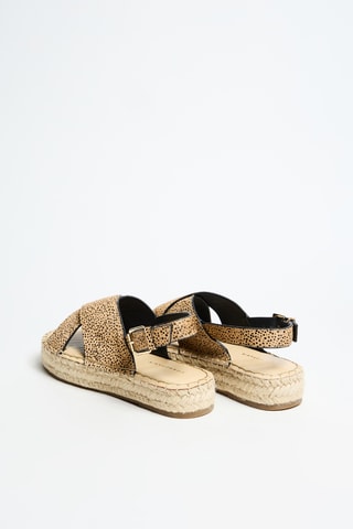 Sandales plateformes en cuir Hirma - Beige