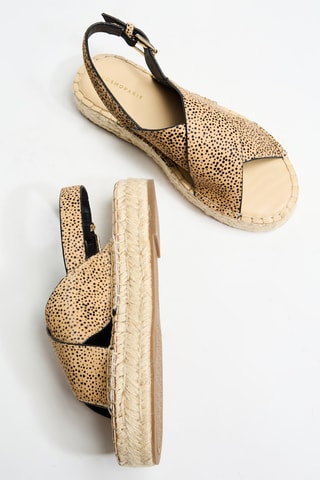 Sandales plateformes en cuir Hirma - Beige
