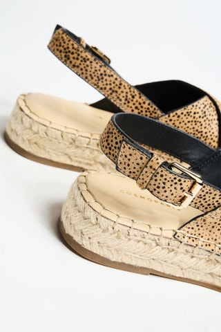 Sandales plateformes en cuir Hirma - Beige