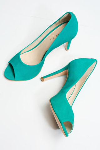 Escarpins en cuir Oceane - Turquoise