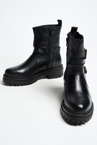Bottines en cuir Pinar - Noir