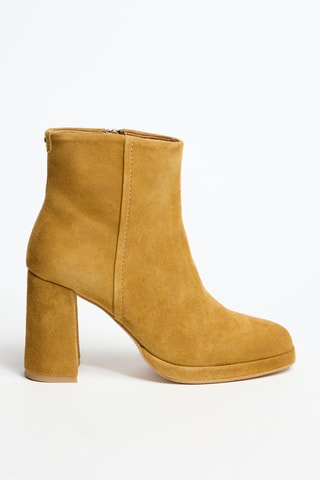 Bottines en cuir Plume - Moutarde