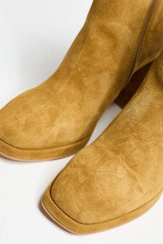 Bottines en cuir Plume - Moutarde