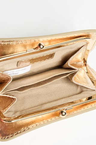 Pochette en cuir de mouton Alice - Doré