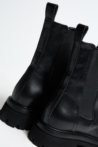 Bottines Chelsea en cuir Teenou - Noir