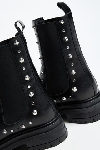 Bottines Chelsea en cuir Verene - Noir