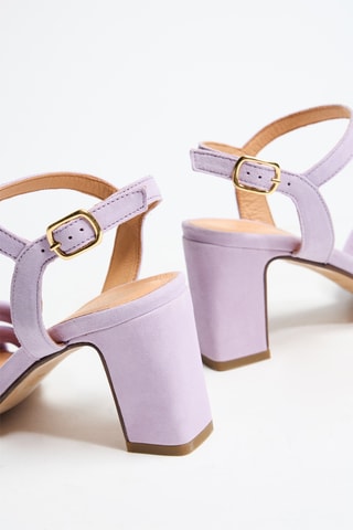 Sandales à talons en cuir Vilo - Lilas