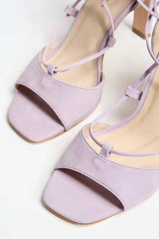 Sandales à talons en cuir Zitina - Lilas