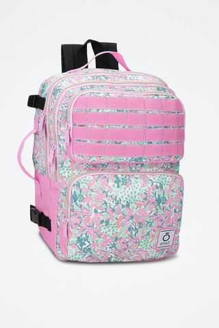 Mochila de rodas - rosa e verde - Rosa