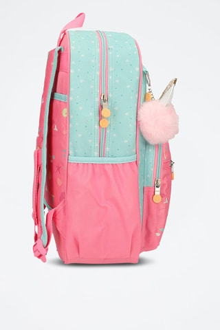 Mochila - Rosa e verde-água - Rosa e verde
