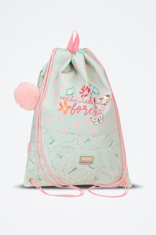 Mochila - Verde-claro e rosa-maquilhagem - Verde e rosa