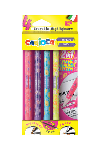 4 marcadores Memo Erase