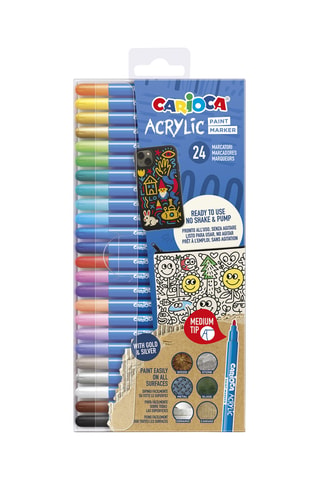24 marcadores de tinta acrílica