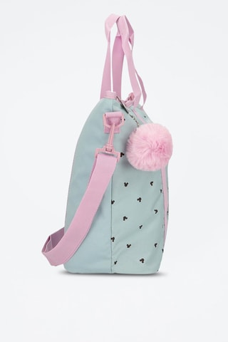 Mala shopper Mickey e Minnie Disney - Turquesa - Azul e rosa