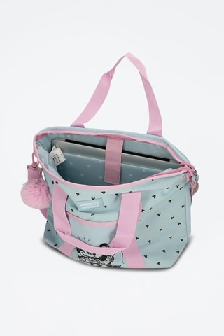 Mala shopper Mickey e Minnie Disney - Turquesa - Azul e rosa