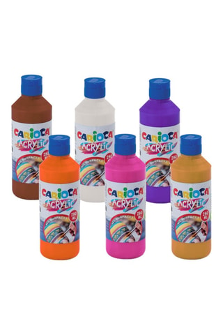 6 garrafas de tinta Tempera - 6 x 250 ml