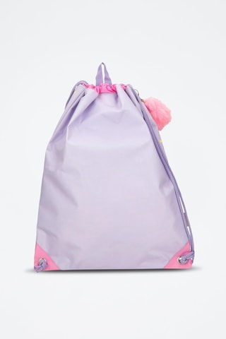 Mochila - Turquesa e rosa - Azul, amarelo e violeta