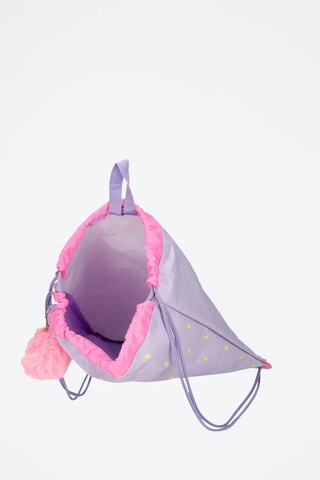 Mochila - Turquesa e rosa - Azul, amarelo e violeta