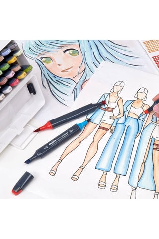 32 canetas de feltro de dupla ponta Sketch Marker