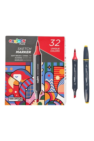 32 canetas de feltro de dupla ponta Sketch Marker