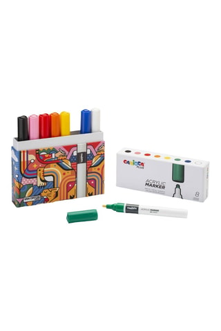 8 marcadores acrílicos - Multicolor