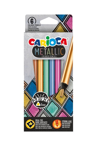 6 lápis grafite metálicos  - 5 mm