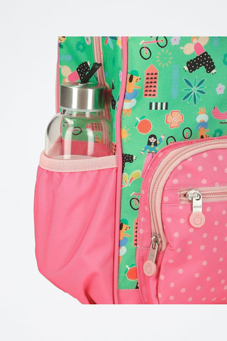 Sac à dos - Noir, rose et vert