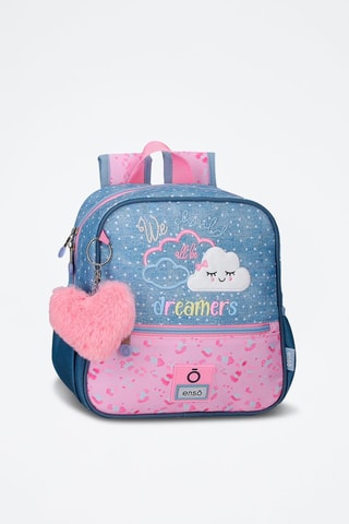 Sac à dos - Blanc, bleu et rose